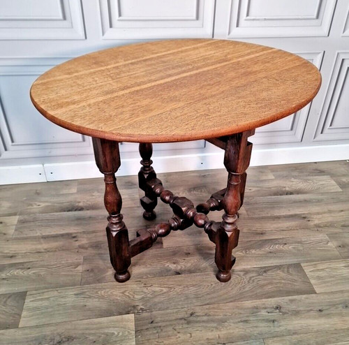 Antique turned hall table - antique,