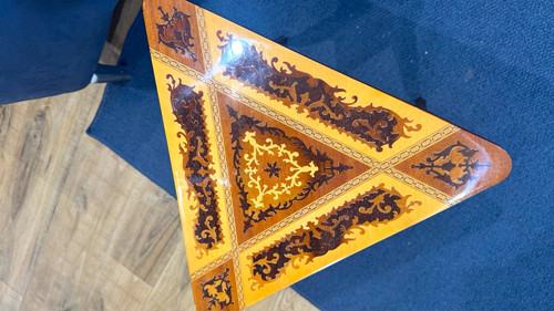 Brown wood triangular - triangular, folding