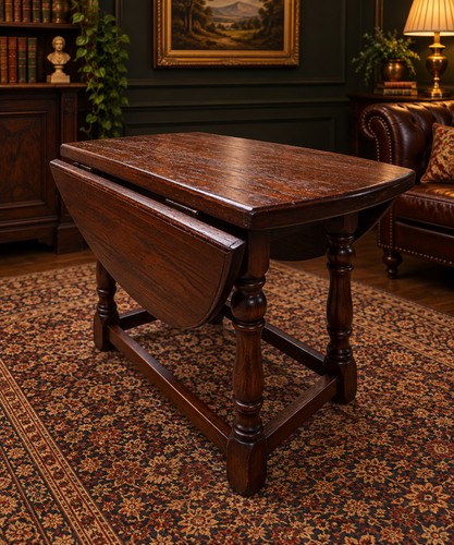 Oak drop leaf table gateleg - drop,