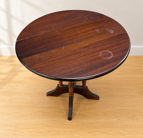 Vintage round wooden - round, drop