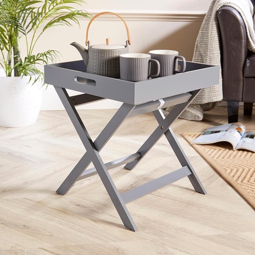 Grey folding butlers - grey, side