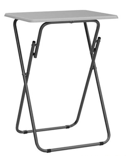Grey folding snack table - snack,