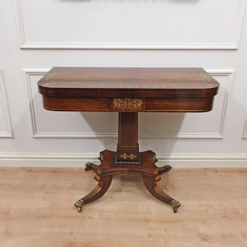 Antique side table rosewood - side,