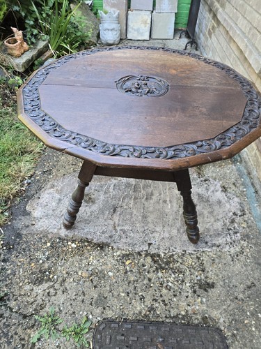 C1900 antique carved oak - c1900,