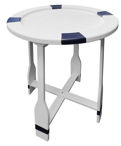 Nautical wooden side table - nautical,